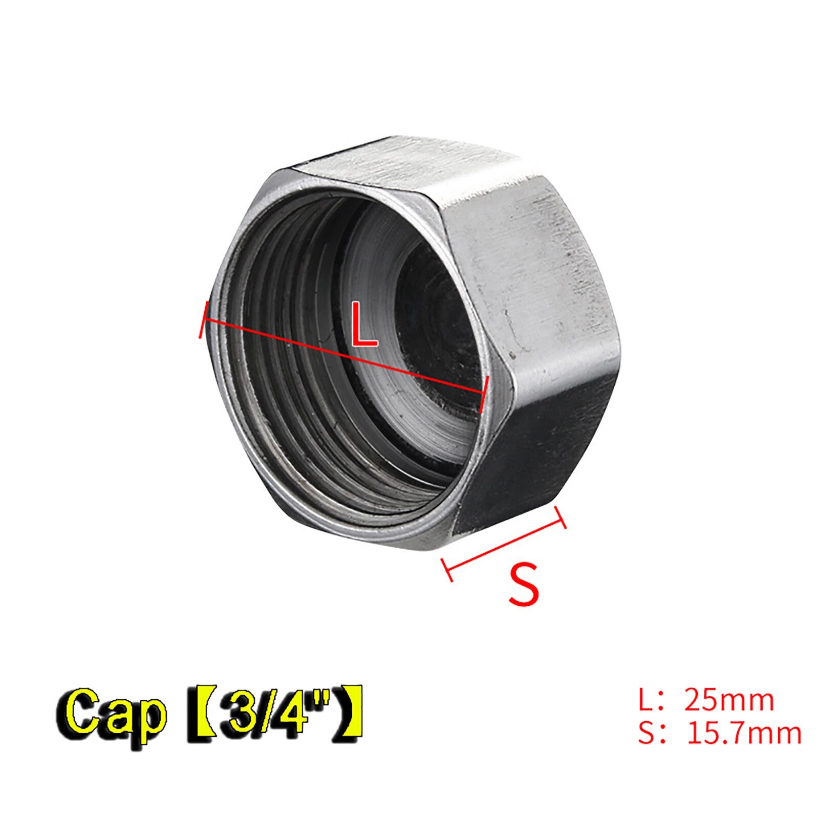 Stainless Steel Pipe End Cap & Plug Fittings — 1/2", 3/4", 1" NPT