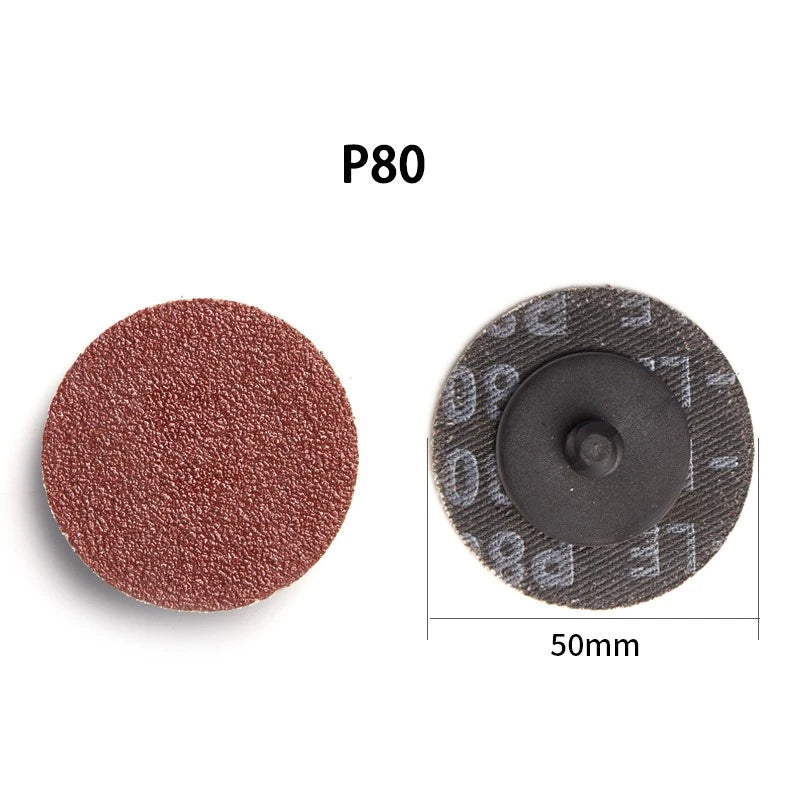 2‑Inch 50mm R‑Type Roll Lock Sanding Discs — 24 to 240 Grit Quick‑Change Abrasive for Die Grinders