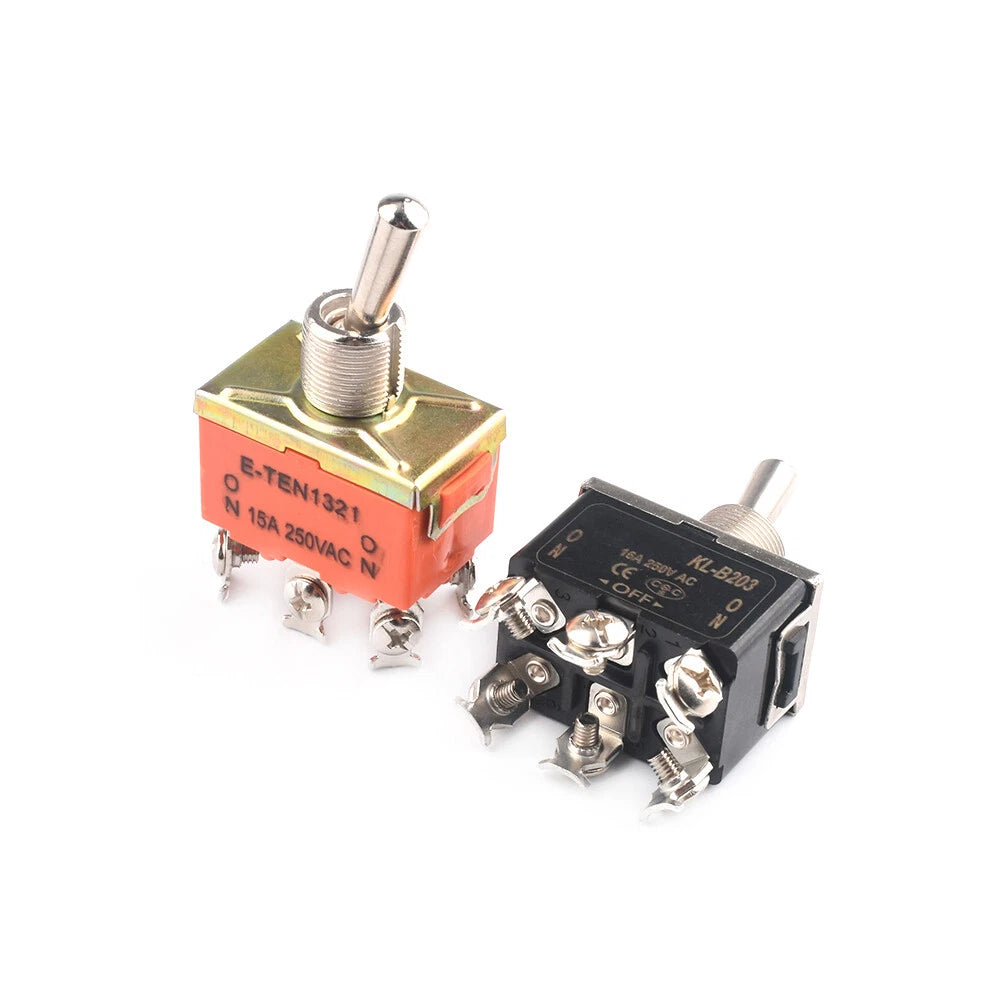 Heavy Duty Toggle Switch | ON-OFF ON-ON 2/3 Position SPST DPST DPDT | 5A–15A 250VAC | Car Dash Boat Panel