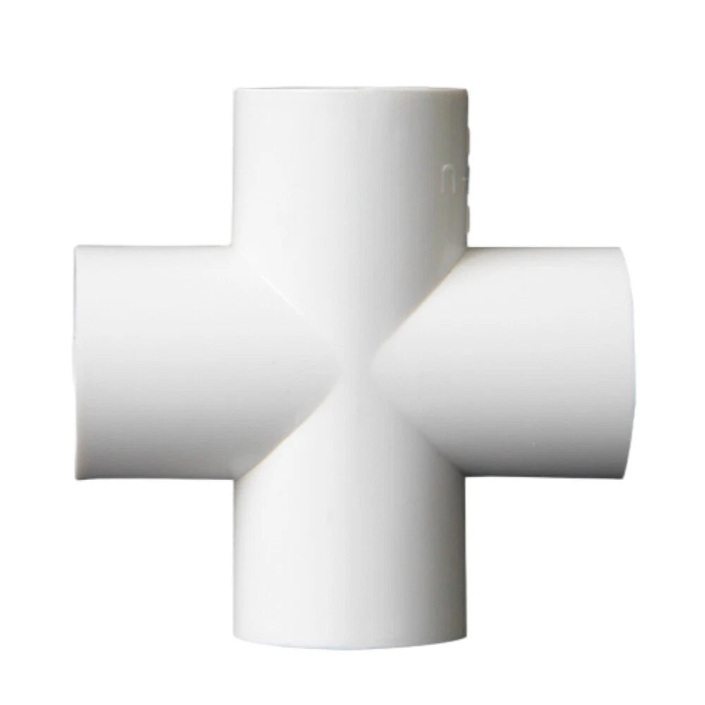 Cross PVC Fittings 4-Way Cross Elbow Fitting for Building Heavy 20 25 32 40 50mm