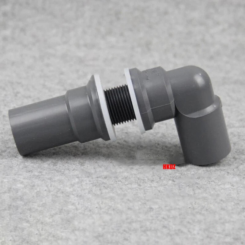 PVC Water Pipe Fish Tank Fittings Thread Straight Elbow Inlet Outlet Connector
