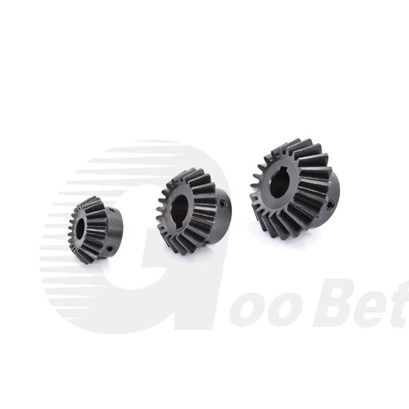 Mod 1.5 Bevel Gear C45 Steel Gear Ratio 1:1.5 20 Tooth 30 Tooth Hardened Black