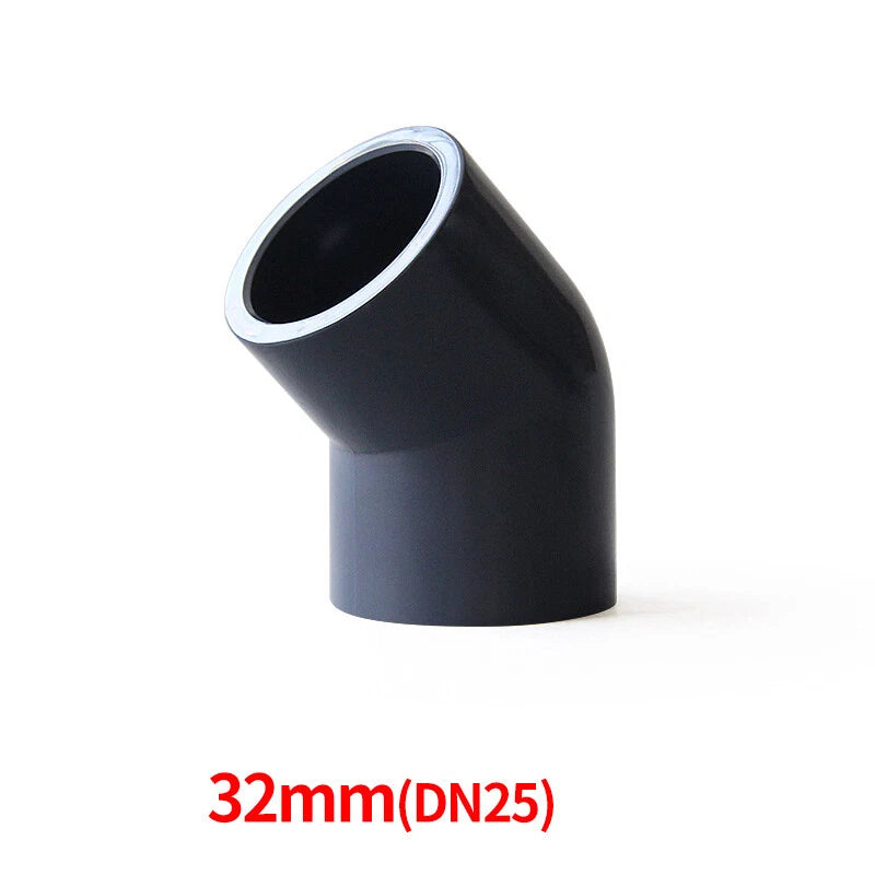 Black PVC Pipe 45° Elbow Plumbing Fittings Connector Coupling Water 20-110mm