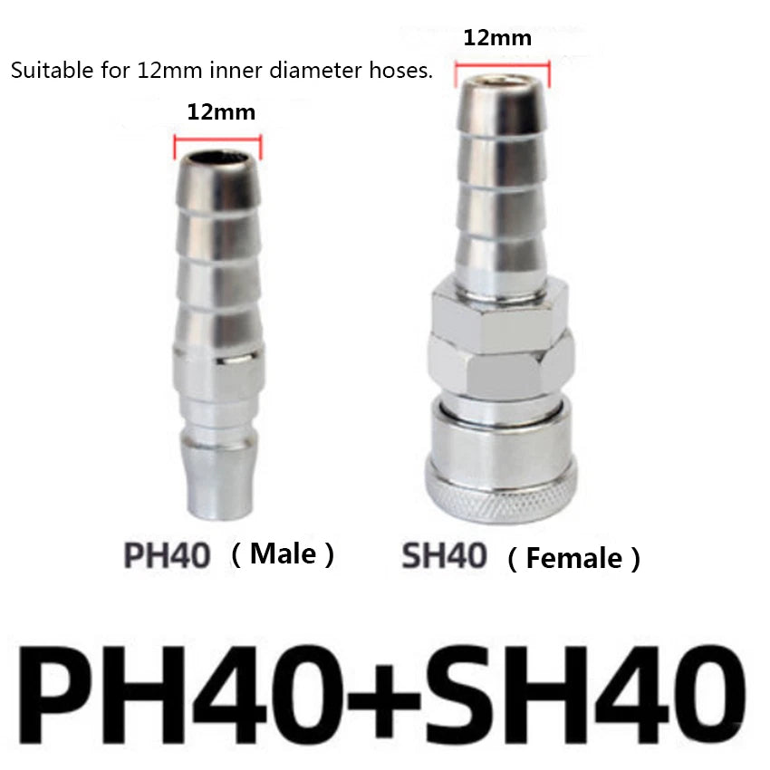 Air Hose Quick Release Coupler Set — Male & Female Compressor Fittings