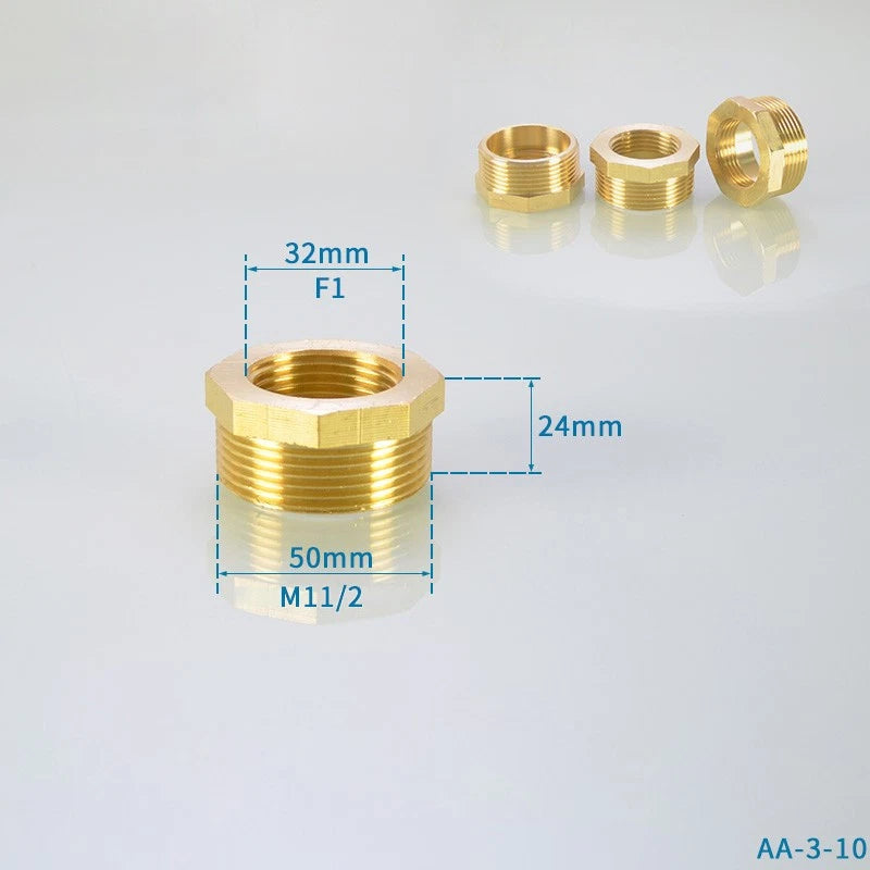 BSP Hex Reducer Bushing — Female to Male Thread Hose Fitting Connector (1/4" to 2")