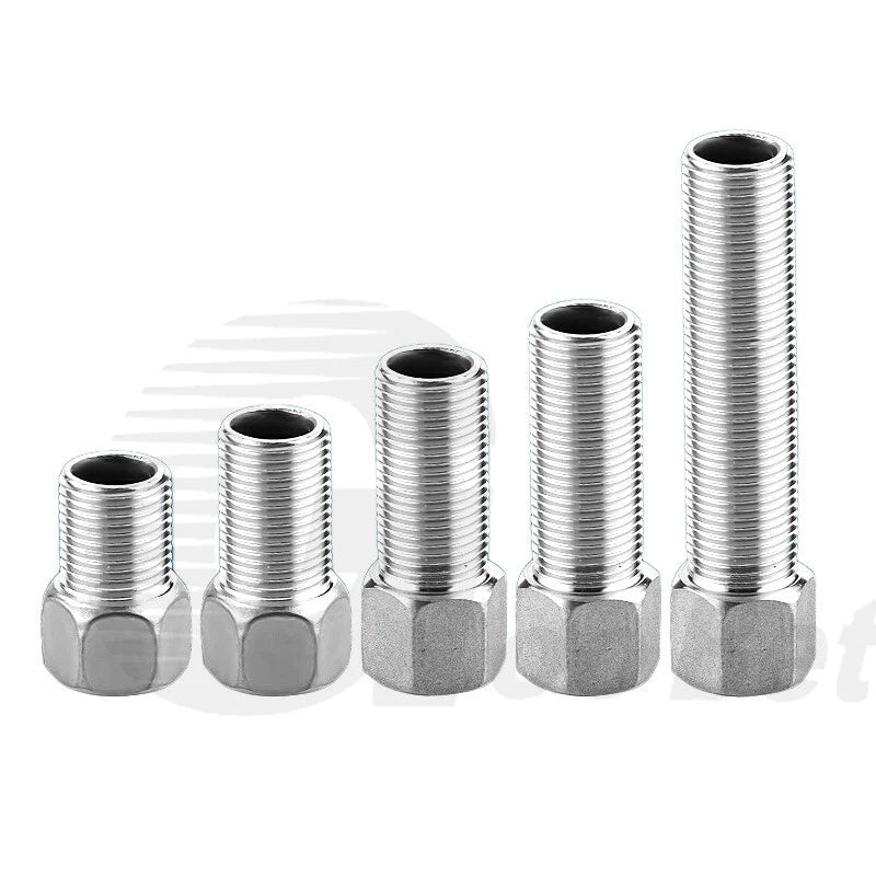 1/2" BSP Male to Female Extension Adapter — 304 Stainless Steel Pipe Fitting