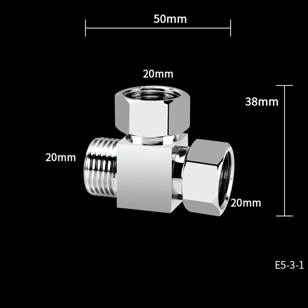 1 2" 3 Way Tap Connector Hose Pipe Splitter Adapter Water Outdoor Garden Faucet