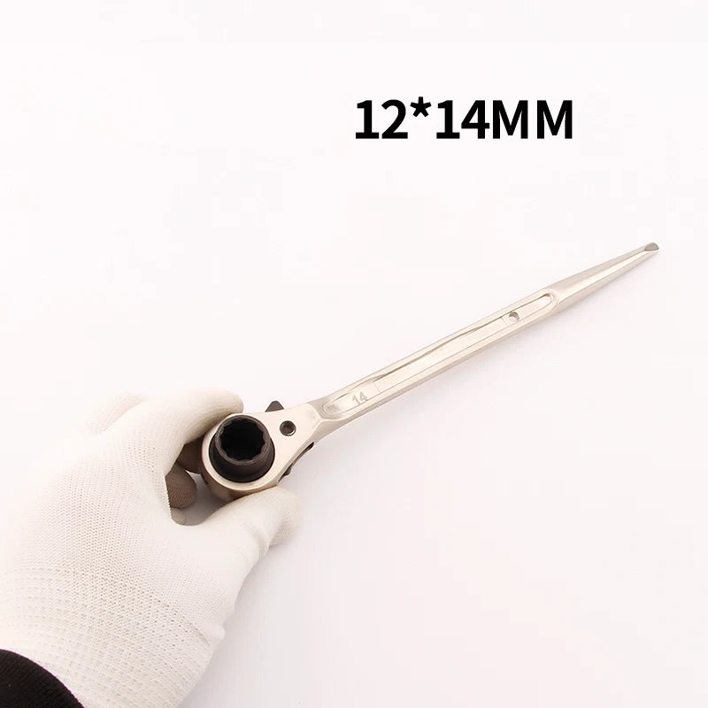 Chrome Vanadium Steel Plum Dual-Use Pointed Tail Socket Ratchet Wrenches