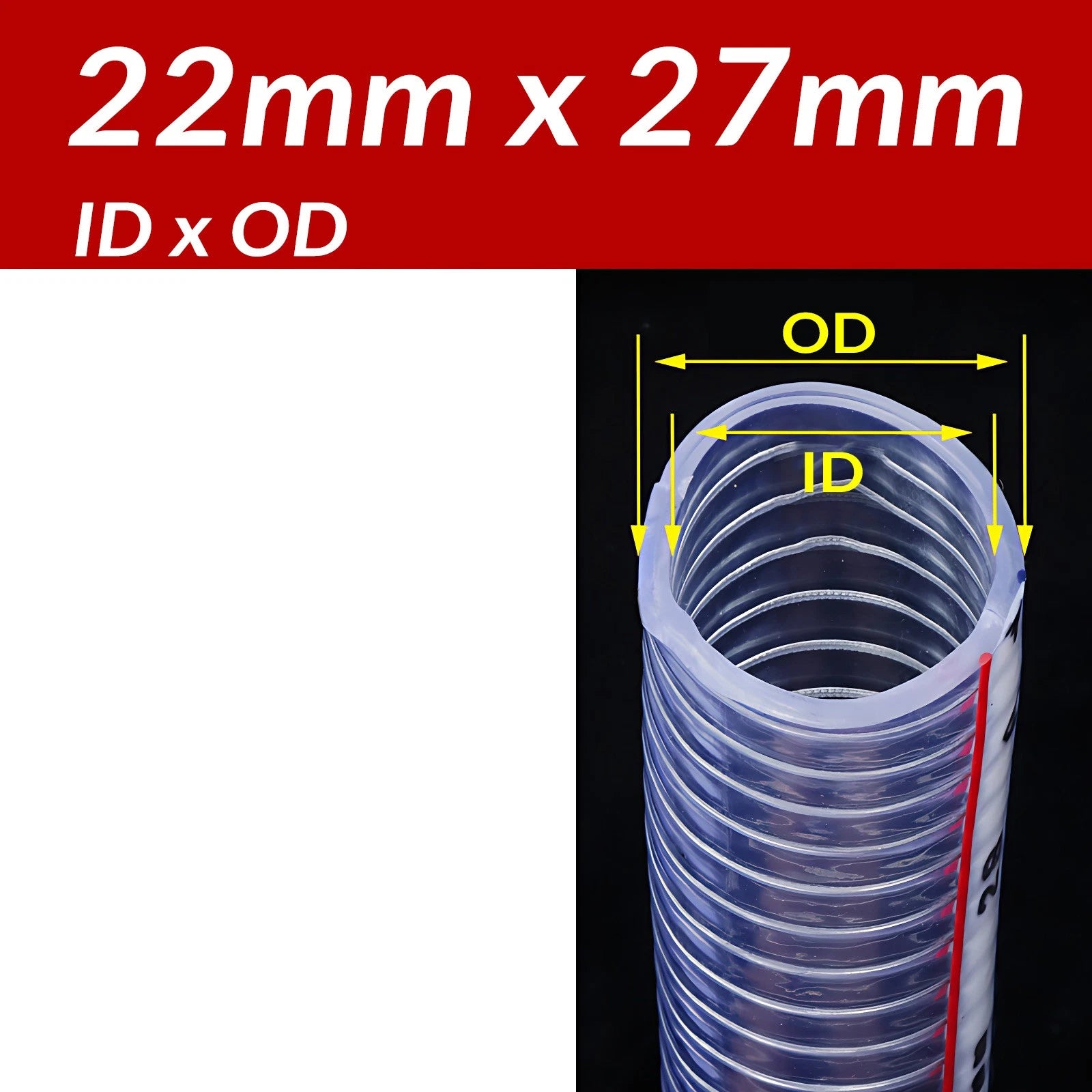 Clear Flexible Braided PVC Hose | ID 10–60mm | Oil & Water Tube Pipe