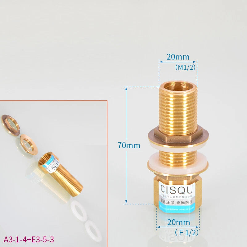 Brass Bulkhead Fitting — Tank Outlet Connector for Water Butts & Barrels | 1/2", 3/4", 1"