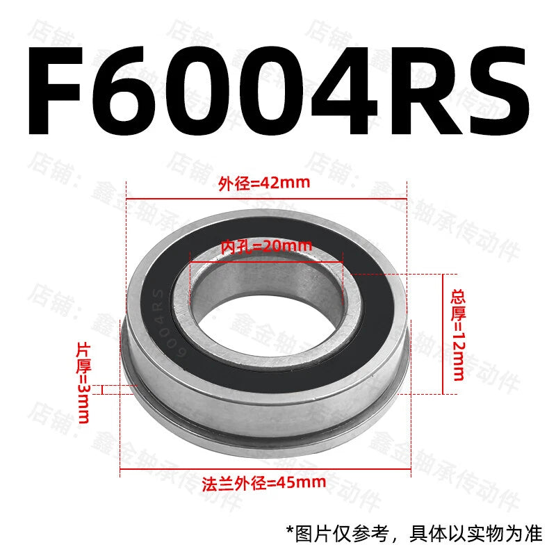 F6000 To F6006 RS/ZZ Rubber Or Metal Seals Flange Deep Groove Ball Bearings