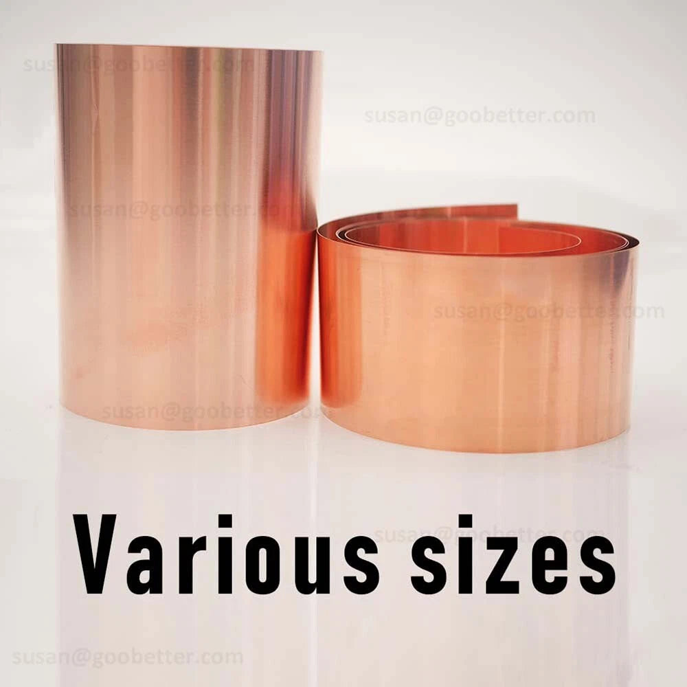 99.9% Pure Copper Sheet Plate Foil Strip Options Guillotine Cut 0.01mm - 1mm