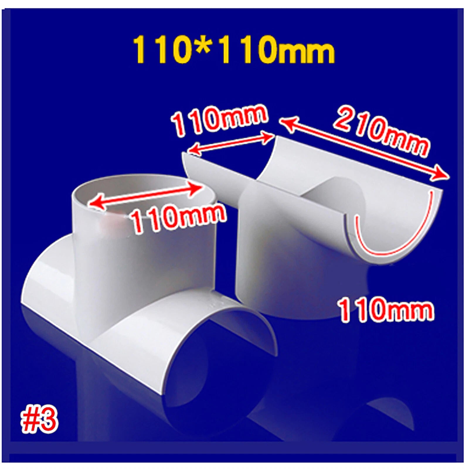 PVC Repair Pipe Fitting Reducing Tee Reducer Drain Pipe Fittings White 50- 110mm