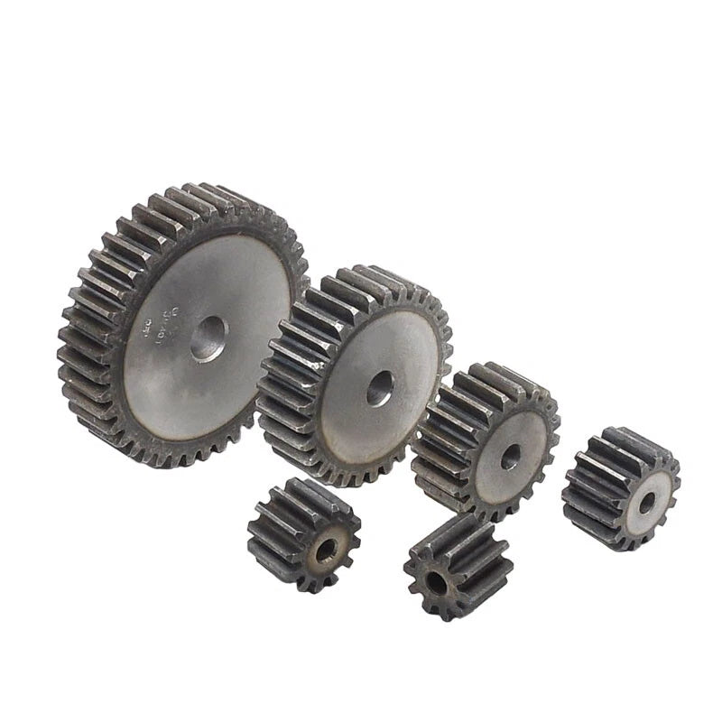 Spur Gear 1/1.5/2/2.5/3/4/5 Mod 12T - 150T Flat Gear 45 Steel Transmission Gears