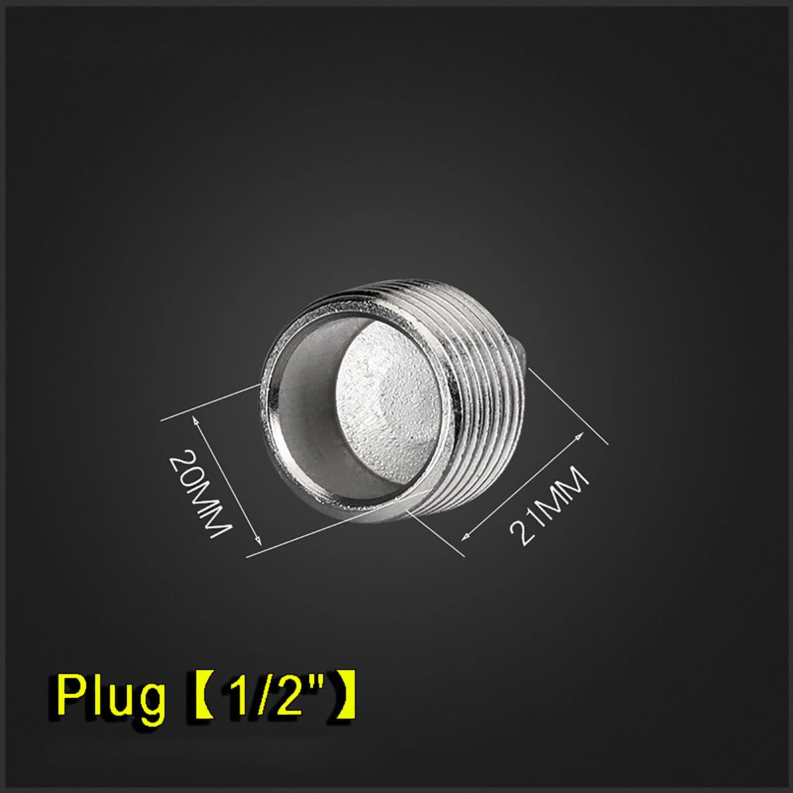 BSP 304 Stainless Steel Pipe End Cap and Plug — 1/8" to 2" Female Cap & Male Plug