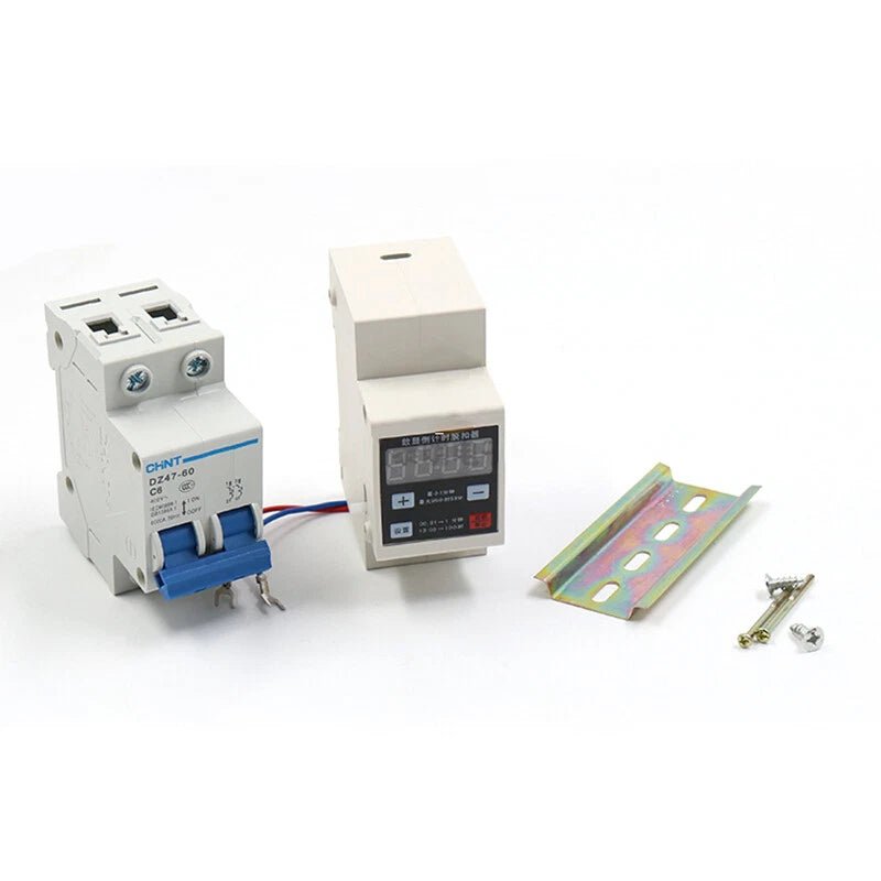 DZ47 MCB Circuit Breaker +Timing Controller DC 2P 1A 10A 16A 20A 25A 32A 40A 50A 60A - HomeDIYer