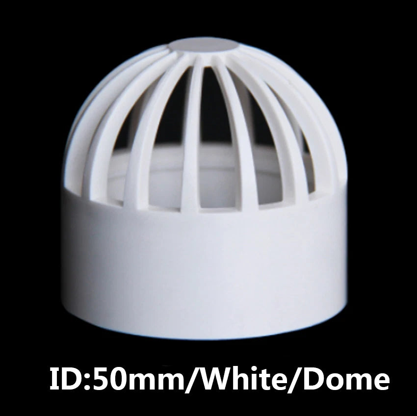 PVC Water Filter Net Cap Pipe Fittings ID 32mm-110mm for Aquarium Fish Tank DIY