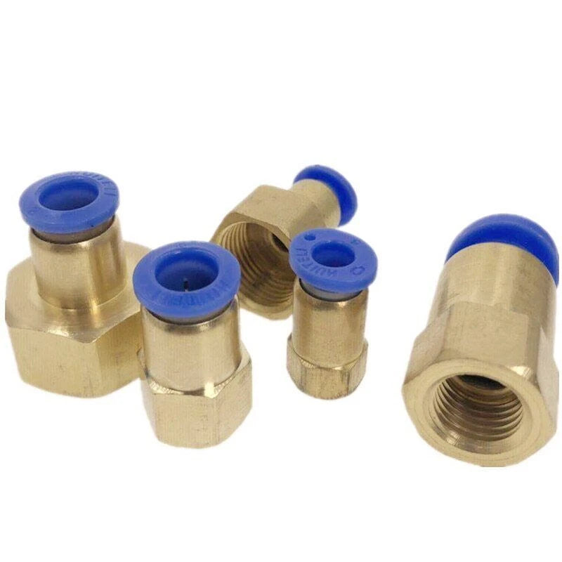 Pneumatic Push In Fitting Female Stud Straight Air Hose Inline Connector Line