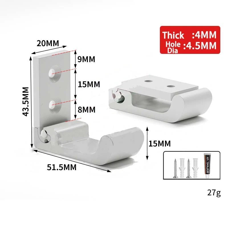 Folding Wall Hooks Aluminum Alloy Foldable Design Wall Mounted Coat Clothes Hook