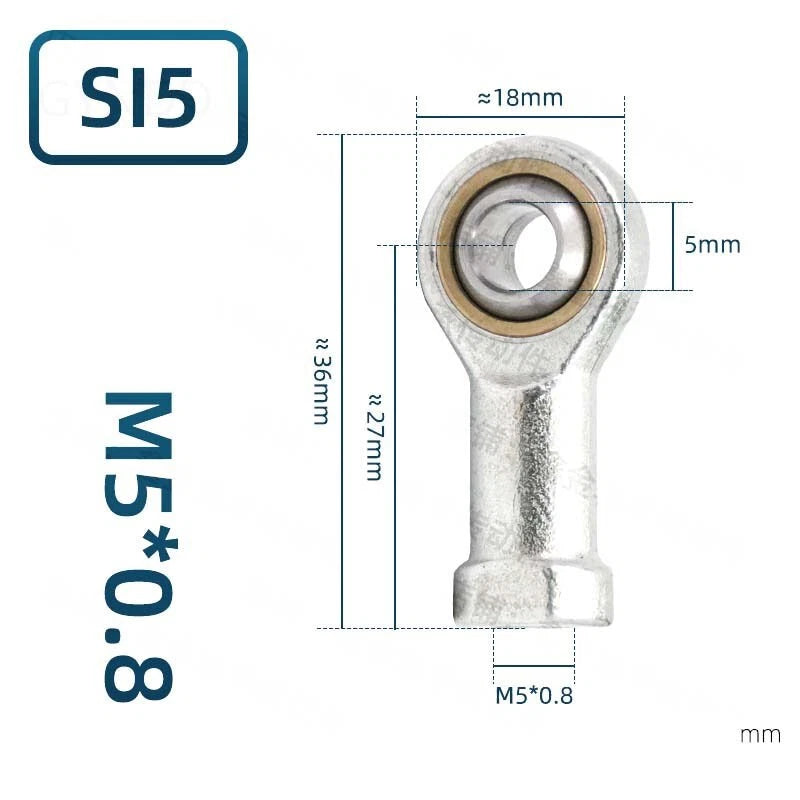 SI Female Series Rod End Bearings M3 M4 M5 M6 M8 M10 - M30 Right-Left Thread
