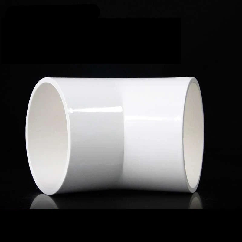 PVC Water Supply Pipe Fittings 45° Elbow Connector 20mm to 160mm White Blue Grey