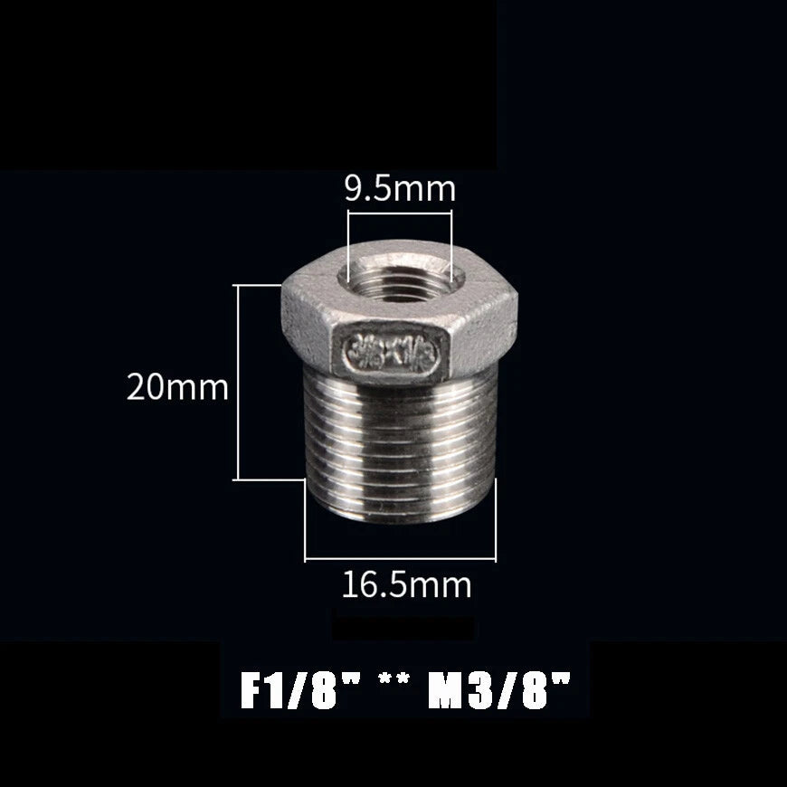 BSP Male to Female Reducing Bush Stainless Steel Pipe Fitting Adapter