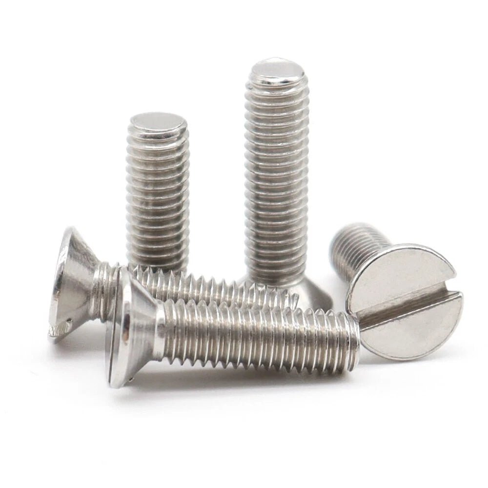 A2 Stainless Steel Slotted Countersunk Screws DIN 963 | M4 M5 M6 - HomeDIYer