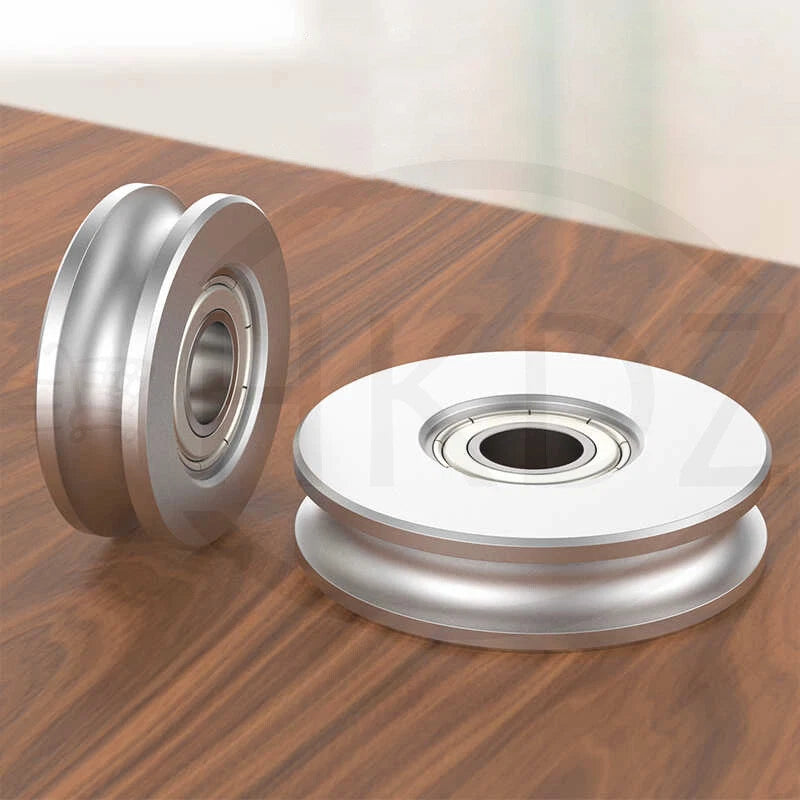 Aluminium Pulley Bearing CNC Guiding Wheel Flat Belt Idler OD 8-80mm Hole 5-16mm