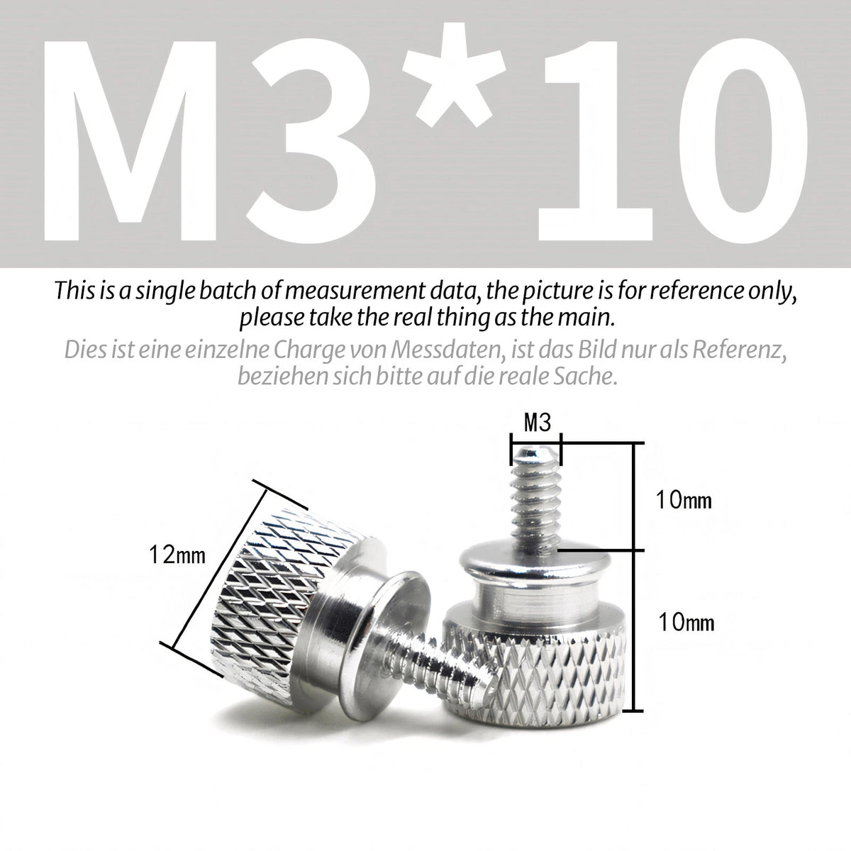 M3 Knurled Thumb Screws – Colorful Aluminum Alloy Hand-Tighten Grip Bolts