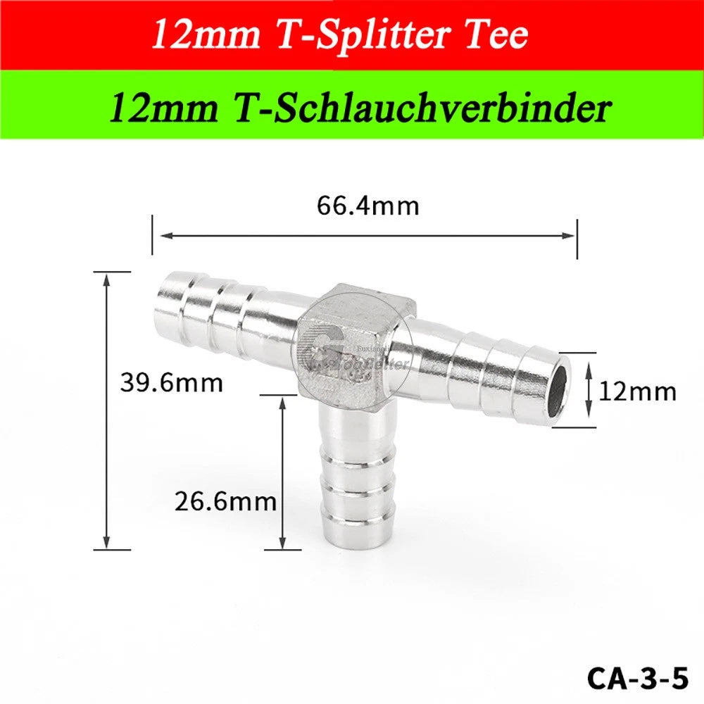 A2 Stainless Steel 8-41mm Barbed Hose Connector,Hosetail Pipe Air Water Oil Fuel
