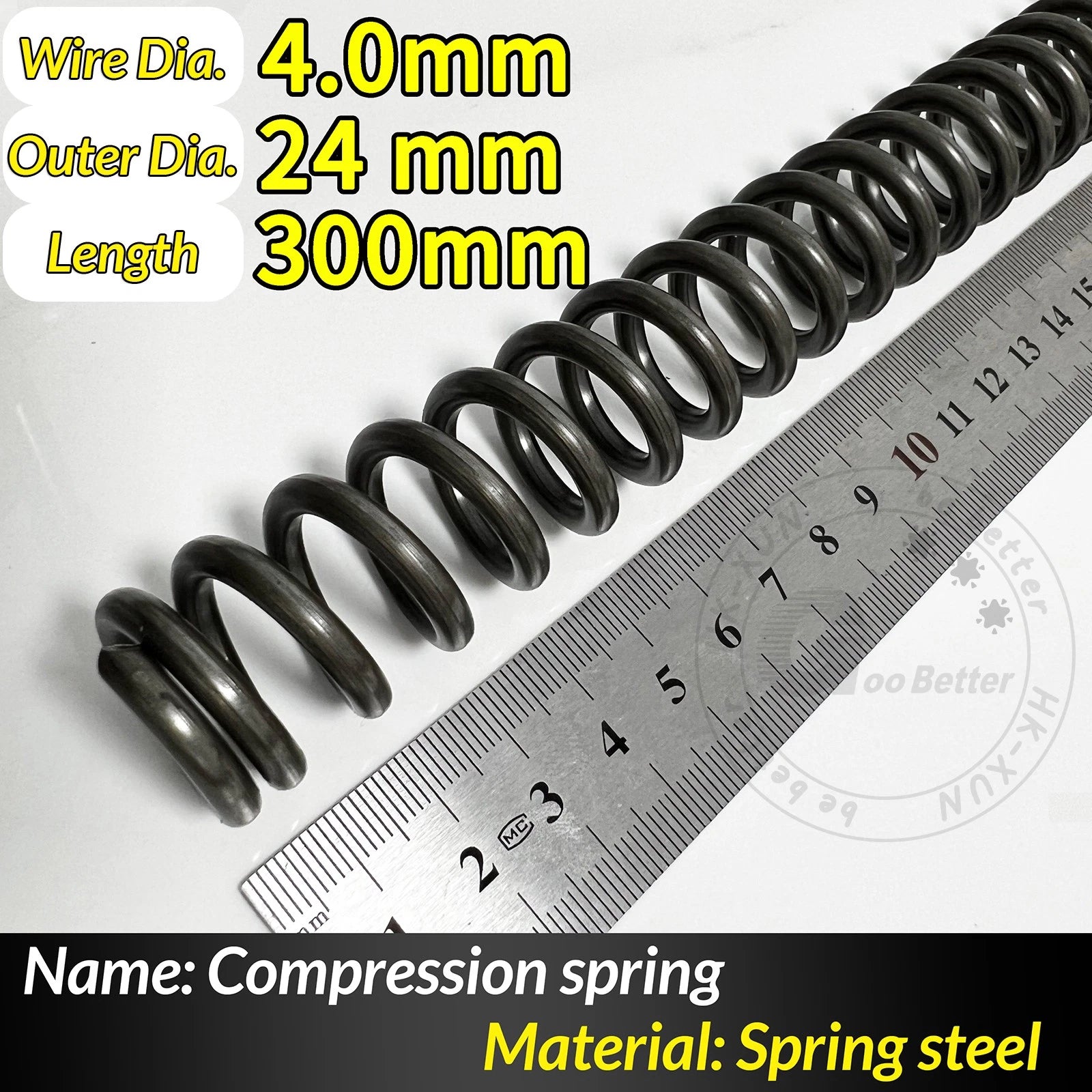 Compression Spring Pressure Springs, Wire Dia 4-5mm, OD 20-80mm, Length 300mm