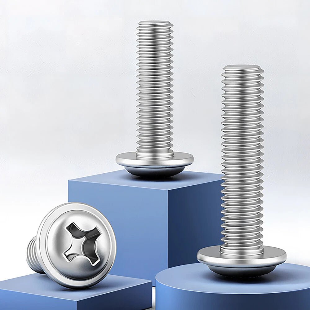 Phillips Flanged Button Head Screws M1.4–M6 | 304 Stainless Steel - HomeDIYer