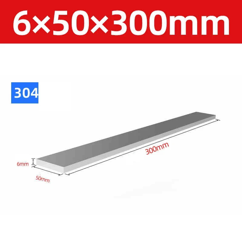 304 Stainless Steel Flat Bar Metal Plate Strip Width 10mm-80mm Thick 3mm to 20mm