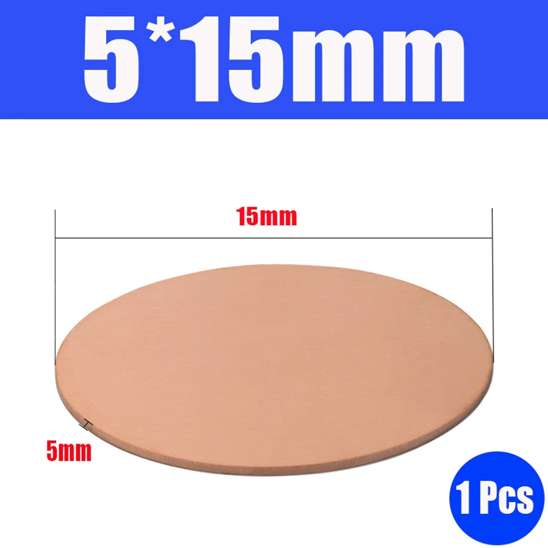 Thick 1.6-6mm Solid 99% Pure Copper Blanks Discs Ø 10-300mm Round Plate Metal