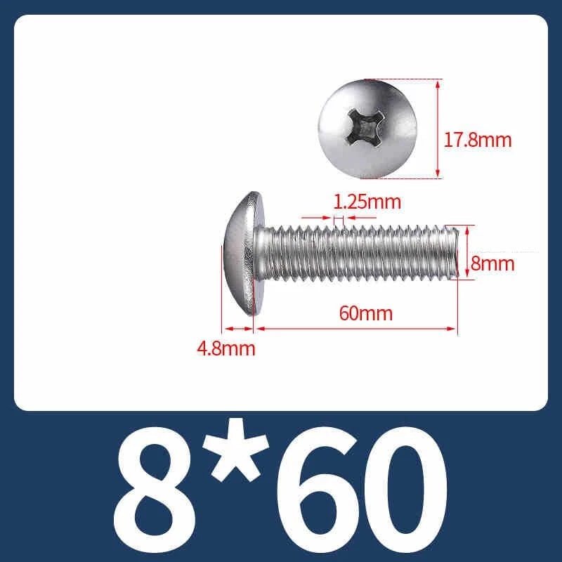 M2–M8 Stainless Steel Phillips Truss Head Machine Screws | 201 / 304 / 316 - HomeDIYer
