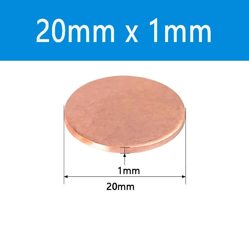T2 Solid Pure Round Copper Sheet Flat Round Copper Disc Blank Round Metal Sheet