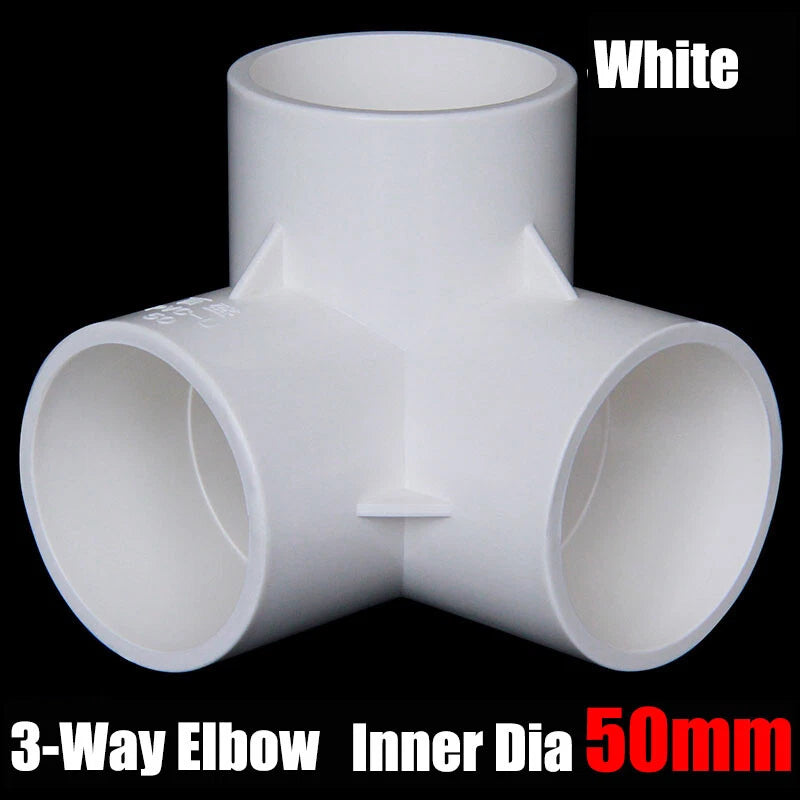 PVC 3 4 5 6-Way Elbow Connector Direct Pipe Fittings 20-110mm White Blue Grey