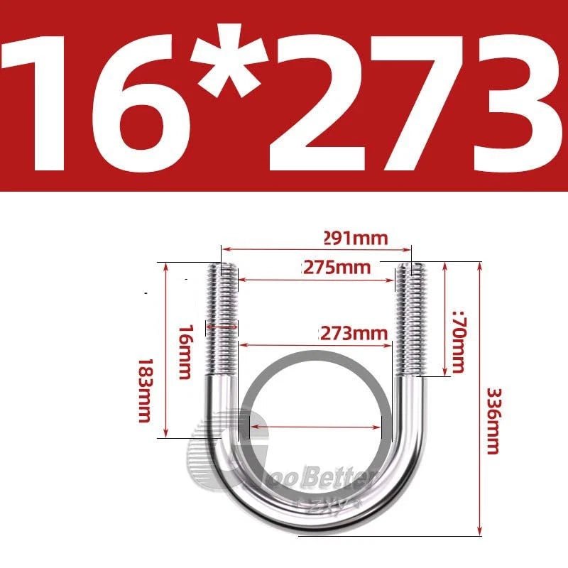 Square U - Bolts Stainless Steel — M6 to M24 | 304 A2 & 316 A4 Marine Grade - HomeDIYer