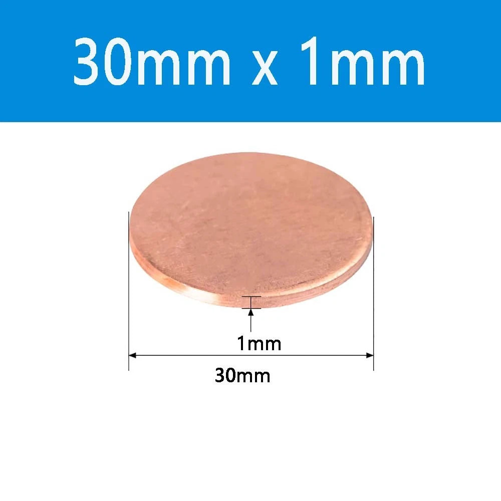 T2 Solid Pure Round Copper Sheet Flat Round Copper Disc Blank Round Metal Sheet