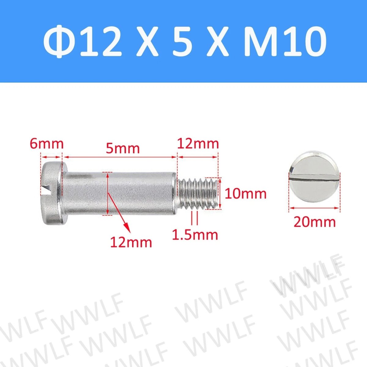 A2 Stainless Steel Slotted Shoulder Bolts DIN 923 | Step Stripper Bolts M1.6–M10 - HomeDIYer