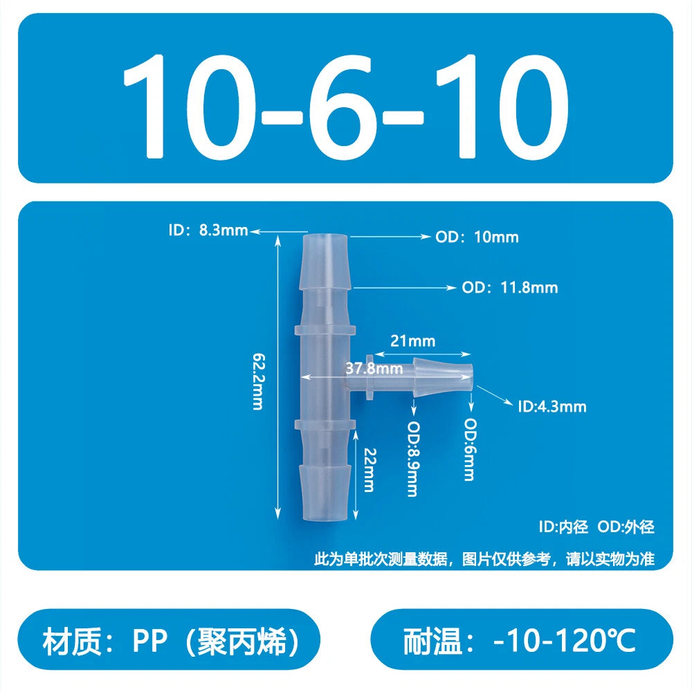 Plastic Pagoda Tubes Reducer Joint 2 3 4Way Hose Connector Tube Splitter Fitting