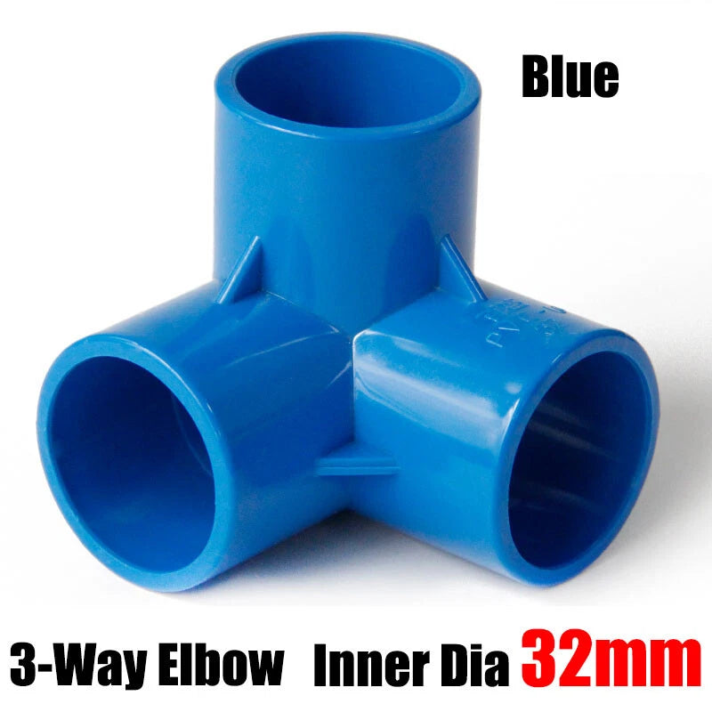 PVC 3 4 5 6-Way Elbow Connector Direct Pipe Fittings 20-110mm White Blue Grey