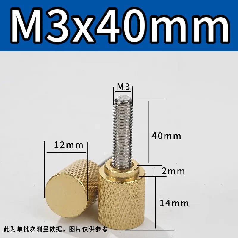 M3 Knurled Thumb Screws – Colored Anodized Aluminum, 6mm to 100mm, 10 Colors - HomeDIYer
