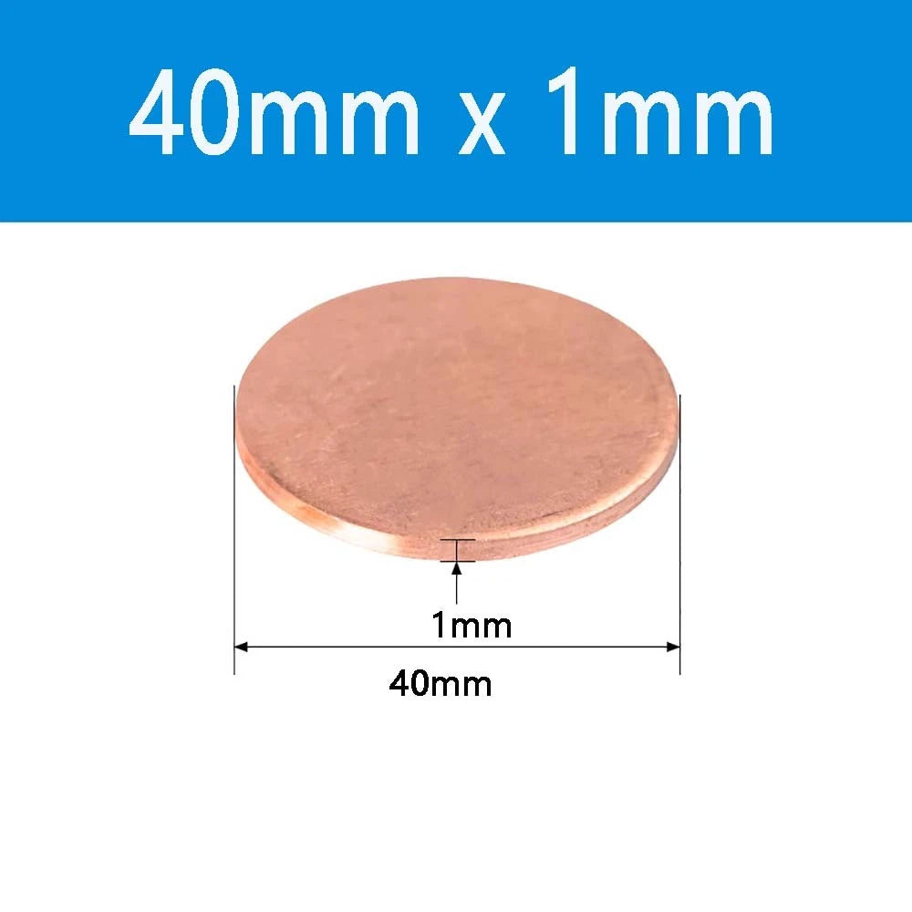 T2 Solid Pure Round Copper Sheet Flat Round Copper Disc Blank Round Metal Sheet