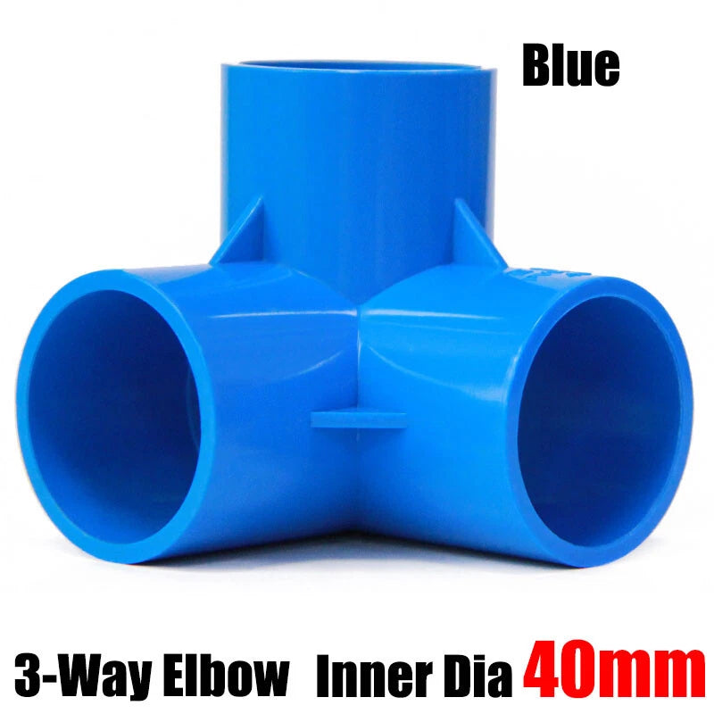 PVC 3 4 5 6-Way Elbow Connector Direct Pipe Fittings 20-110mm White Blue Grey