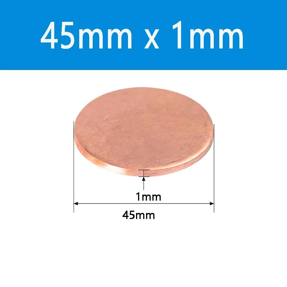 T2 Solid Pure Round Copper Sheet Flat Round Copper Disc Blank Round Metal Sheet