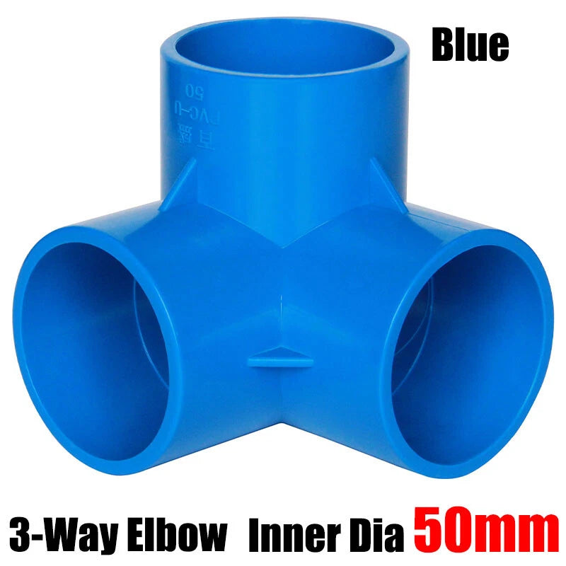 PVC 3 4 5 6-Way Elbow Connector Direct Pipe Fittings 20-110mm White Blue Grey