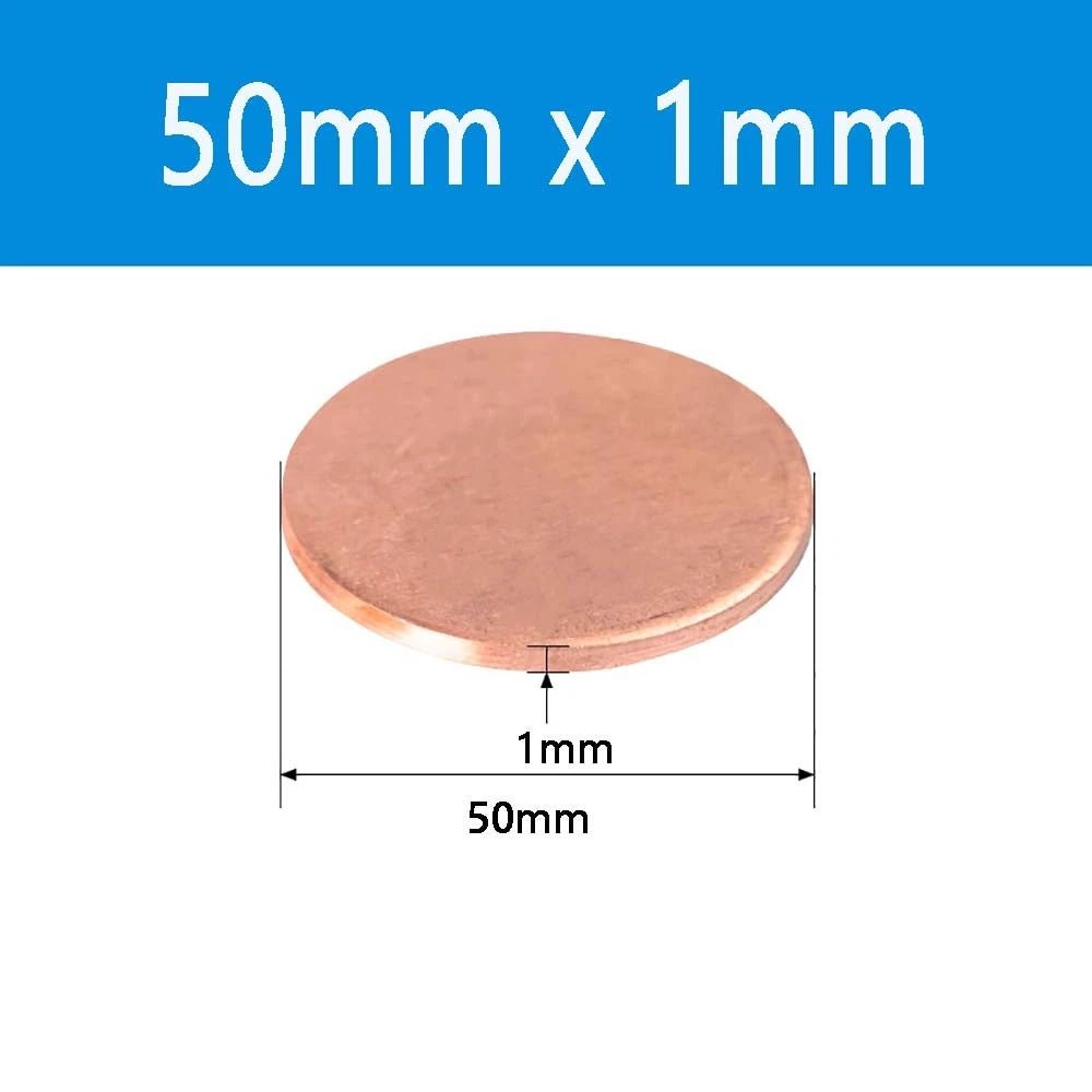 T2 Solid Pure Round Copper Sheet Flat Round Copper Disc Blank Round Metal Sheet