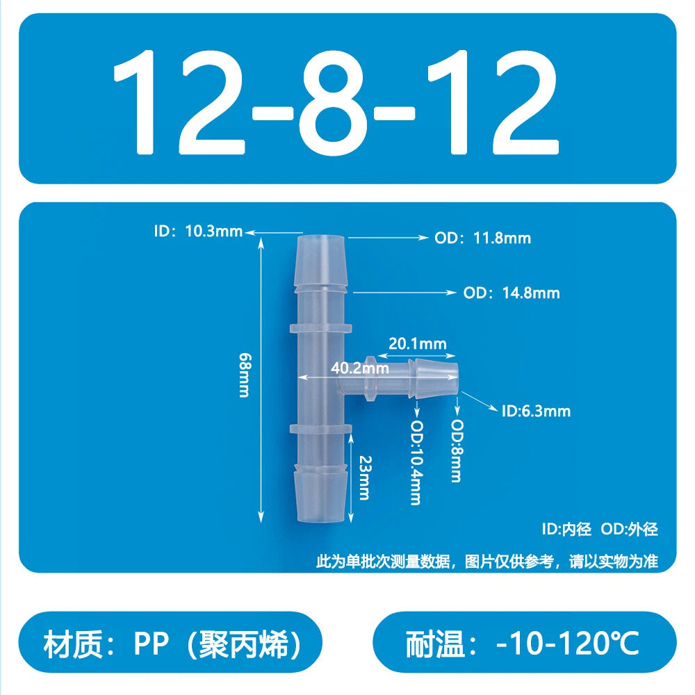 Plastic Pagoda Tubes Reducer Joint 2 3 4Way Hose Connector Tube Splitter Fitting