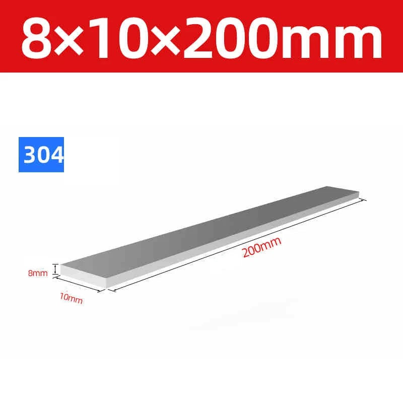 304 Stainless Steel Flat Bar Metal Plate Strip Width 10mm-80mm Thick 3mm to 20mm